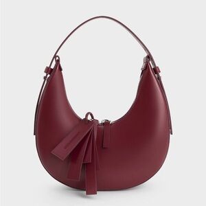 Charles & Keith Burgundy Shoulder Bag